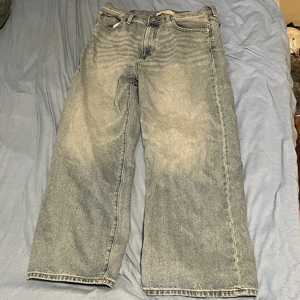 PacSun Men's Washed Light Blue Baggy Jeans